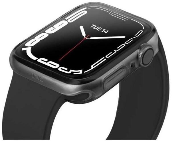 Doua Huse Uniq Glaze Apple Watch Seria 7/8/9 41mm Gri si Transparent - 2 | YEO